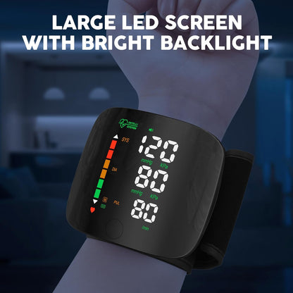 Blood Pressure Wrist Monitor Led Display