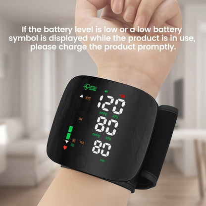 Blood Pressure Wrist Monitor Led Display